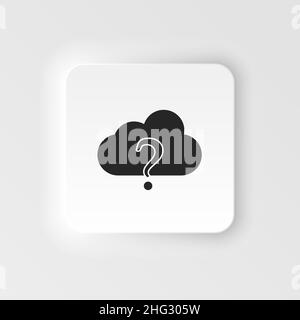 Cloud fan, cloud support icon - Vector. Simple element illustration from UI concept. Cloud fan, cloud support icon neumorphic style vector icon . Stock Vector