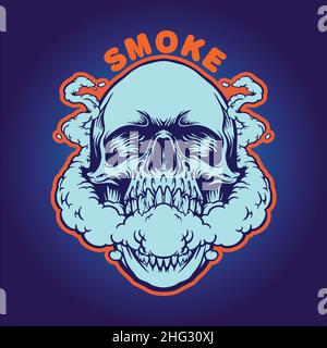 Hair Weed Skull Silhouette Vector illustrations for your work Logo ...