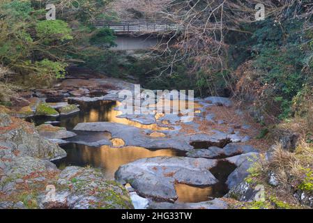 Kikuchi Gorge, early morning, Kumamoto Prefecture, Japan Stock Photo - Alamy