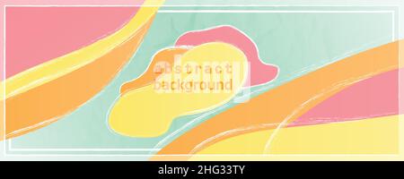 Spring theme crushed paper banner background template Stock Vector