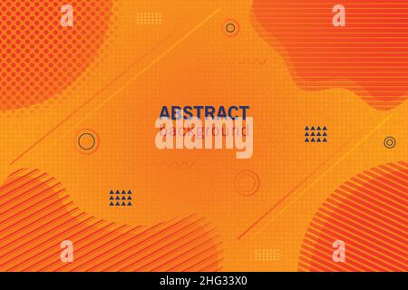 Abstract Halftone Orange Yellow Background Online website concept landscape vector Stock Vector