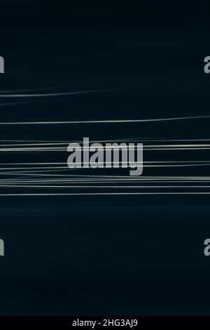 Vertical dark blue abstract digital banner. Simulate high speed data transmission, horizontal lines beams in the center of the image. Stock Photo