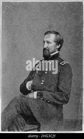 Vintage photo of general William Rosecrans. William Starke Rosecrans (1819 – 1898) was an American inventor, coal-oil company executive, diplomat, pol Stock Photo