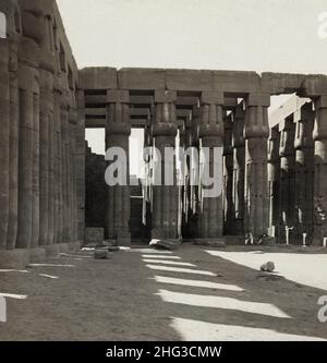 Ancient Egypt. The Empire period. Court C. Temple of Luxor, Egypt. 1900s Stock Photo