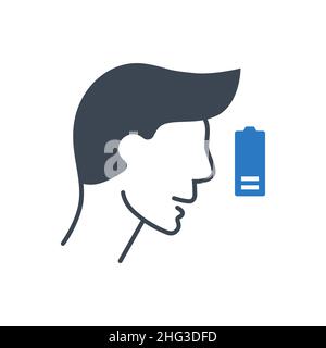 Fatigue related vector glyph icon Stock Vector