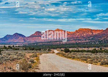 House Rock Valley Road, The Cockscomb, Coyote Buttes, Wire Pass area, at border of Vermilion Cliffs National Monument, Utah Arizona border, USA Stock Photo