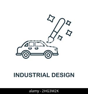Industrial Design icon. Line element from graphic design collection. Linear Industrial Design icon sign for web design, infographics and more. Stock Vector