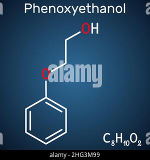 Phenoxyethanol Primary Alcohol Molecule It Is Glycol Ether Antiinfective  Agent Preservative Antiseptic Solvent Structural Chemical Formula Molecule  Model Sheet Of Paper In A Cage Stock Illustration - Download Image Now -  iStock