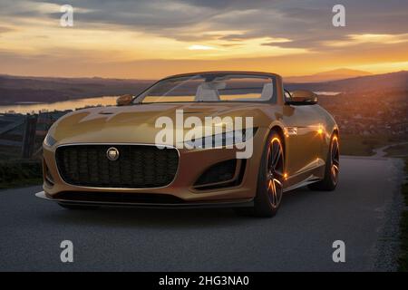 The new F-TYPE - The most exciting Jaguar Stock Photo
