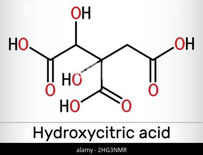 La molécula de ácido cítrico, se encuentra en cítricos, limones y limas. Se  utiliza como aditivo en alimentos, agentes de limpieza, suplementos  nutricionales. Fórmula química estructural Vector de stock por  ©avk97.yandex.by 282122836