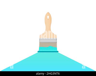 Paint brush painting across the screen Stock Vector