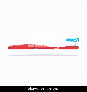 Toothbrush and toothpaste Stock Vector