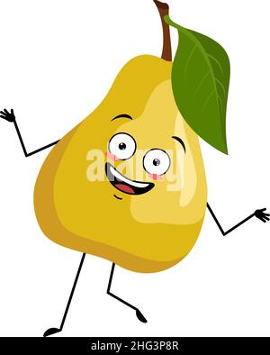 cartoon happy dancing pear Stock Vector Image & Art - Alamy