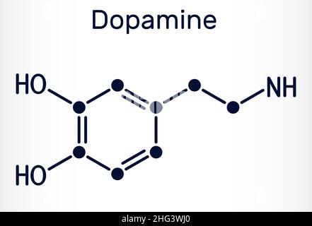 Dopamine Molecular Structure Dopamine Skeletal Chemical Formula Chemical Molecular Formula