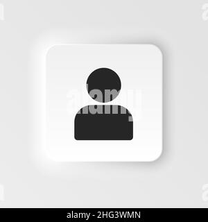 Avatar icon - Vector. Simple element illustration from UI concept. Avatar icon neumorphic style vector icon . Stock Vector