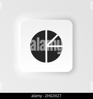 Analysis, analytics icon - Vector. Simple element illustration from UI concept. Analysis, analytics icon neumorphic style vector icon . Stock Vector