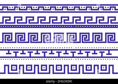Ornamental greek border set Vector illustration Stock Vector Image ...