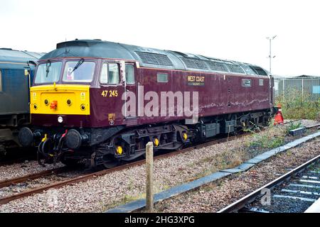 West Coast Railways class 47 VE Day 75th Anniversary, York Railway Station, York, England Stock Photo