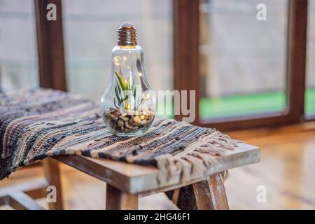 Decor in Glamping in a house in the mountains Stock Photo