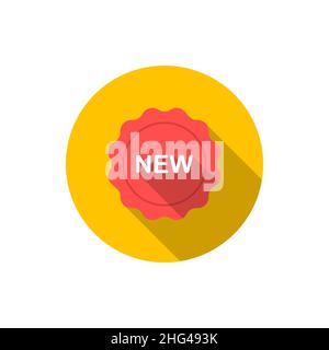 New label icon, vector illustration. Flat design style with long shadow,eps10 Stock Vector