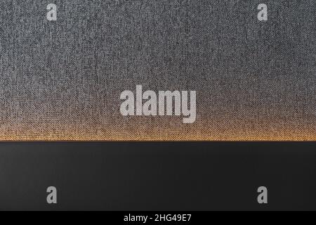 Black leather and gray textile, with light decorations Stock Photo
