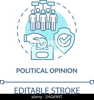 Political opinion turquoise concept icon Stock Vector