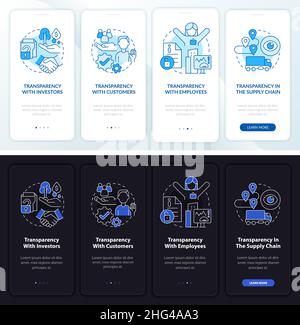 Examples of transparency onboarding mobile app screen Stock Vector ...