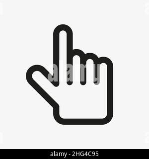 Hand pointer. Clicking finger icon. Vector icon Stock Vector