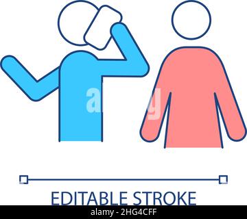 Communication problem in couple RGB color icon Stock Vector