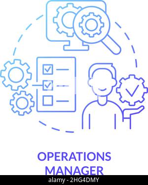 Operations manager blue gradient concept icon Stock Vector