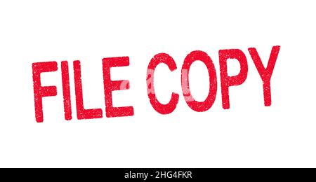 Vector illustration of the word file copy in red ink stamp Stock Vector