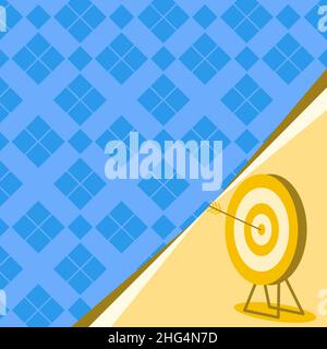Target With Bullseye Representing Successfully Completed Project. Stock Vector
