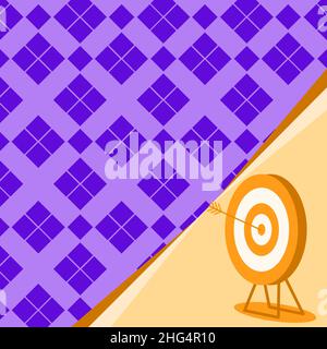 Target With Bullseye Representing Successfully Completed Project. Stock Vector
