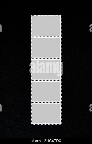 Postage stamps frames set. Isolated on a black background Stock Photo