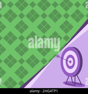 Target With Bullseye Representing Successfully Completed Project. Stock Vector