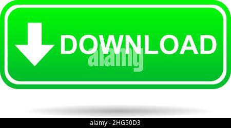 download button green vector illustration Stock Vector