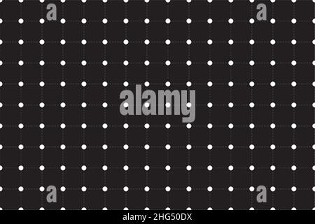 Wireframe grid dots, seamless pattern, Hud design element. Vector illustration. Stock Vector