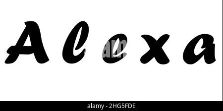 Alexa, white background, logo, brand name Stock Photo - Alamy