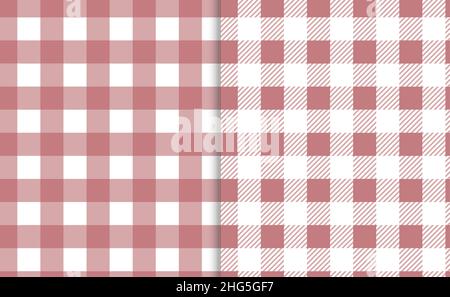 Vichy Seamless set. Pastel gingham pattern. Background for Easter, wallpaper, blanket. Stock Vector