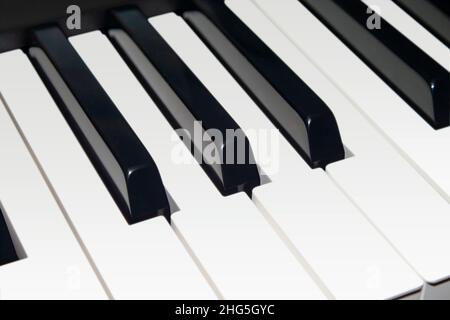 Black and white piano keys Stock Photo