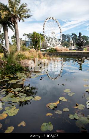 The DeYoung Museum is a prominent part of Golden Gate Park in San Francisco, CA, USA which holds art exhibits. Stock Photo