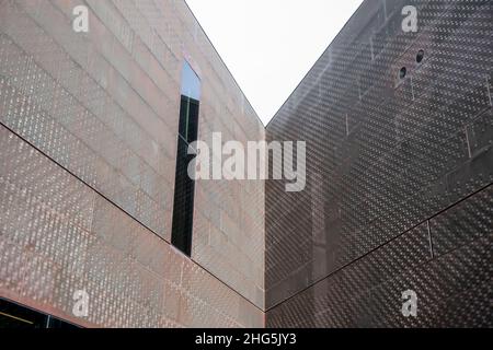 The DeYoung Museum is a prominent part of Golden Gate Park in San Francisco, CA, USA which holds art exhibits. Stock Photo