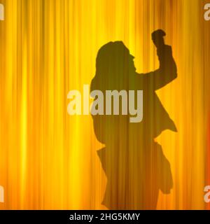 Conceptual image of a woman taking a selfie. Her reasons, like her identity are hidden, is she seeking validation, narcissistic or saving memories. Stock Photo