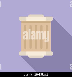 Car filter icon flat vector. Air oil. Auto cabin Stock Vector
