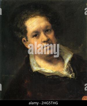 Self-portrait at 69 Years by Francisco de Goya.
