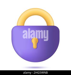 Lock simple icon Stock Vector