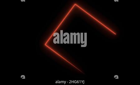 Abstract background with neon triangles. Seamless loop. Neon Triangular Electric Techno Lights. Blue and Pink Laser beams with grid. Seamless loop. Stock Photo