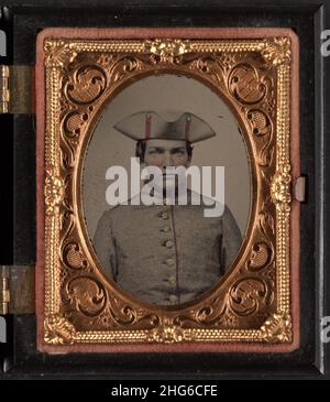 Sergeant Samuel Cole Wright of Co. E, 29th Massachusetts Infantry Regiment in uniform Stock Photo