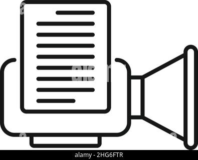 Scenario icon outline vector. Film activity. Movie video Stock Vector