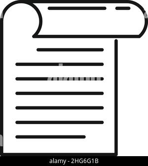 Scenario paper icon outline vector. Film ui. Client movie Stock Vector